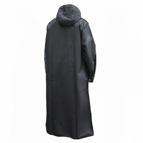 Waterproof LG Black Hooded Raincoat for Men - Casual Trench Jacket with Down Filling