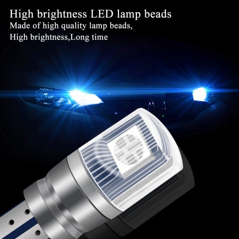RGB T10 LED Remote Control Reading Lamp for Cars - Multi Color