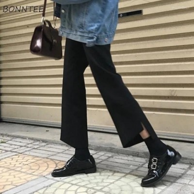 Solid Korean Style Women's Pants