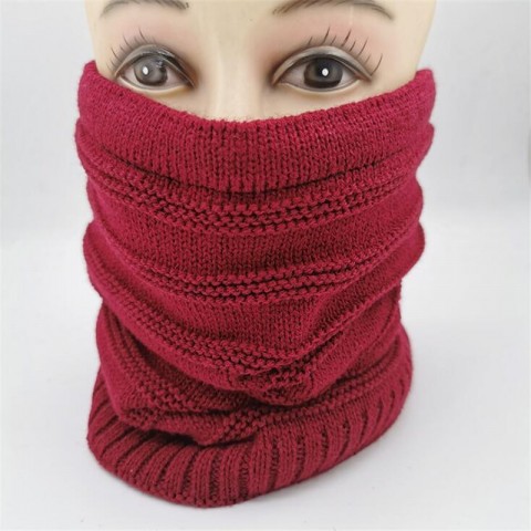 Timelesszeng2 Unisex Warm Knitted Cap Scarf with Velvet