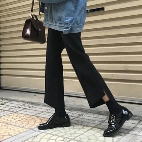 Solid Korean Style Women's Pants