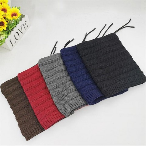 Timelesszeng2 Unisex Warm Knitted Cap Scarf with Velvet