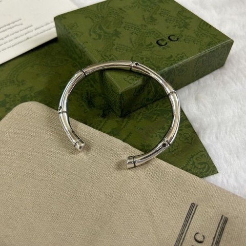 Luxury Open Silver Bangle Bracelets for Women - Gothic Design with Opal Stones