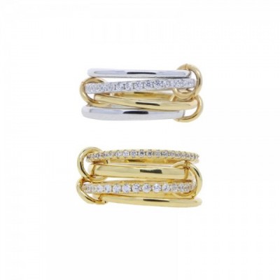 Colorful Multi-Piece Stackable Full Finger CZ Rings for Women in 3 Colors - CL250207