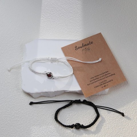 Personalized Stainless Steel Love Bracelets Set for Valentine's Gift