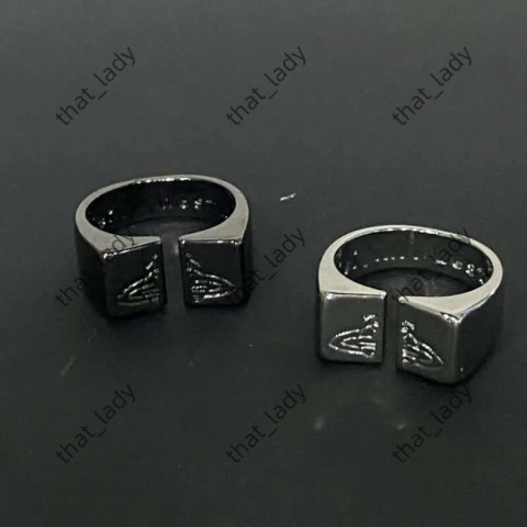 Cute Copper Saturn Open Ring for Women - Fashionable Orbit Finger Ring ecf