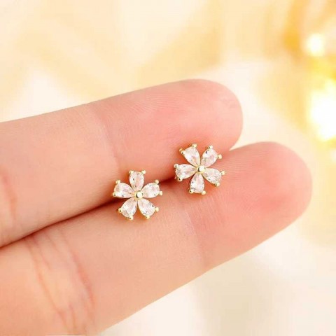Elegant Korean Crystal Earrings for Women's Summer Weddings