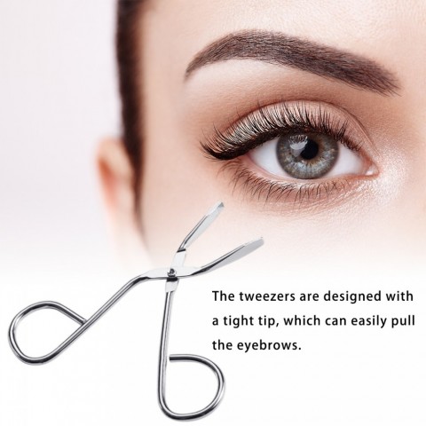 Aluminum Alloy Eyebrow Tweezer - Straight Pointed Design for Precise Plucking