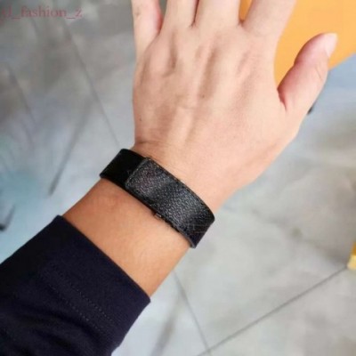 Luxury Charm Bracelets for Unisex - High-Quality Leather Louise Design with Rhodium Plated Clasp