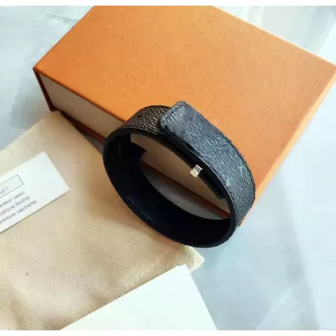 Luxury Charm Bracelets for Unisex - High-Quality Leather Louise Design with Rhodium Plated Clasp