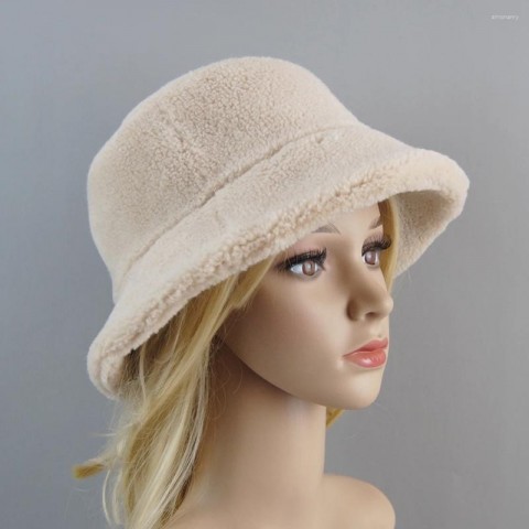 Luxury Beret Hats for Women - Winter Warm Sheepskin Design