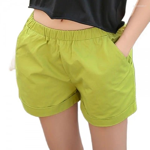 Women's Wide Leg Capris Elastic Waist Loose Cotton Summer Pants