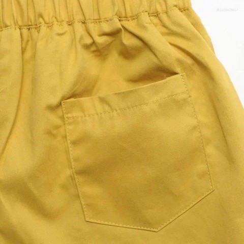 Women's Wide Leg Capris Elastic Waist Loose Cotton Summer Pants