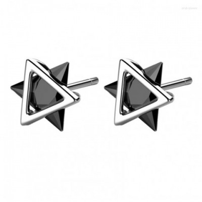 Stud Earrings for Women, Trendy Zircon Triangle Ear Nails, Personalized Fashion Jewelry