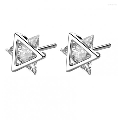 Stud Earrings for Women, Trendy Zircon Triangle Ear Nails, Personalized Fashion Jewelry