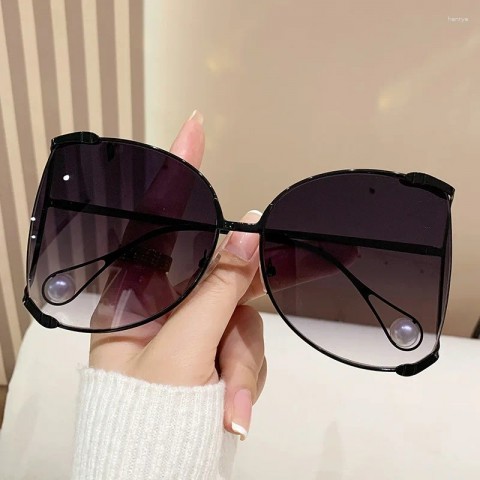 Luxury Pearl Y2K Oversize Square Sunglasses for Women