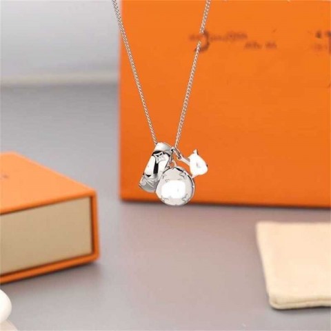 Designer Titanium Steel Alloy Donkey Family Ring Necklace, Removable Three-in-One, Fashion Men's Women's Couple Gift
