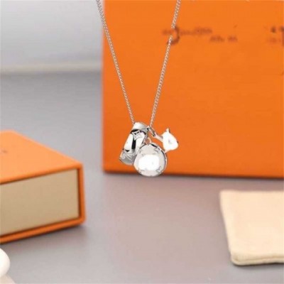 Designer Titanium Steel Alloy Donkey Family Ring Necklace, Removable Three-in-One, Fashion Men's Women's Couple Gift