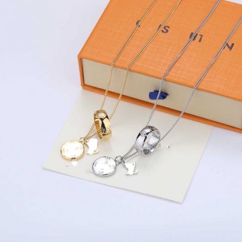 Designer Titanium Steel Alloy Donkey Family Ring Necklace, Removable Three-in-One, Fashion Men's Women's Couple Gift
