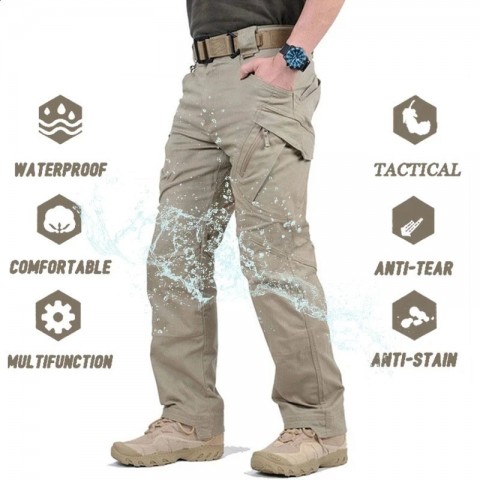 IX9 Men's Tactical Hiking Pants - Waterproof, Casual Military Style