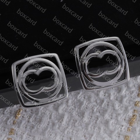 Silver Letter Stud Earrings for Women - Vintage Charm Gift