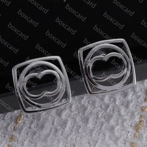 Silver Letter Stud Earrings for Women - Vintage Charm Gift