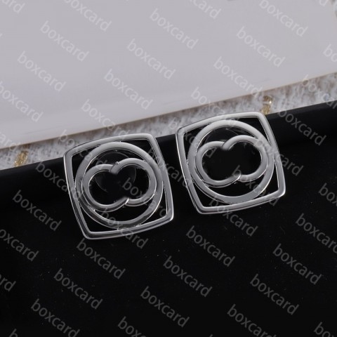 Silver Letter Stud Earrings for Women - Vintage Charm Gift