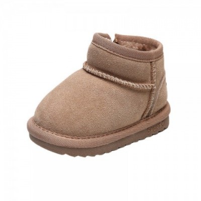 Children's Unisex Winter Sports Boots - Plush Warm Lace-Up Sneakers