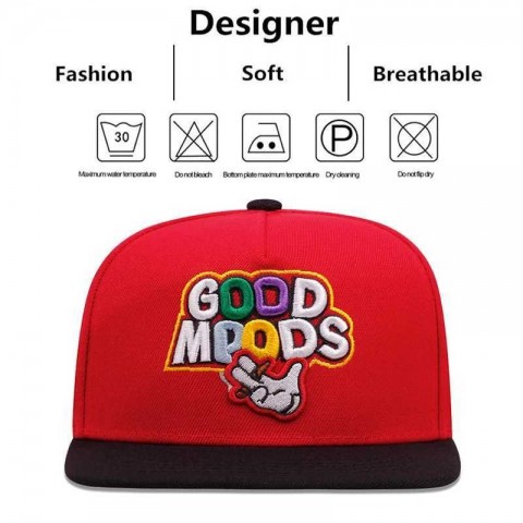 Mens Straw Winter Ball Cap - Embroidered Duck Tongue Style J250215