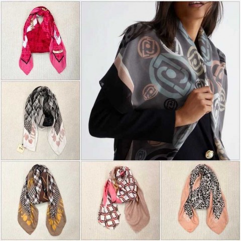 Luxury Italian Pashmina Scarf for Women, Multifunctional Beach Sunset Design, 2024 Novelty Shawl
