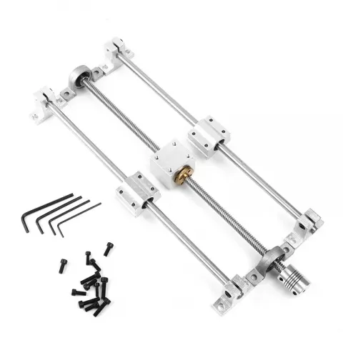 T8 Precision Lead Screw Assembly with SK8 Aluminum End Caps for 3D Printers