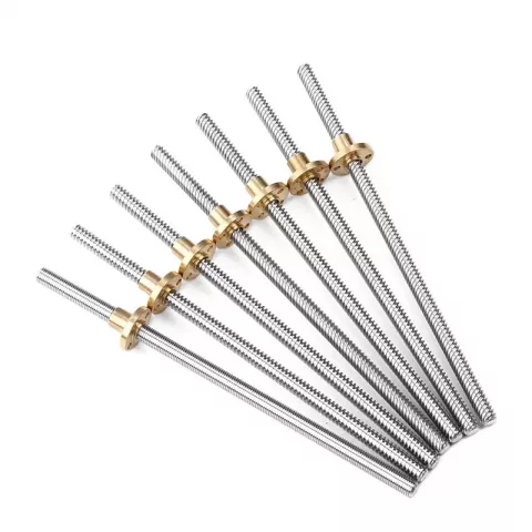 T8 Precision Lead Screw Assembly with SK8 Aluminum End Caps for 3D Printers