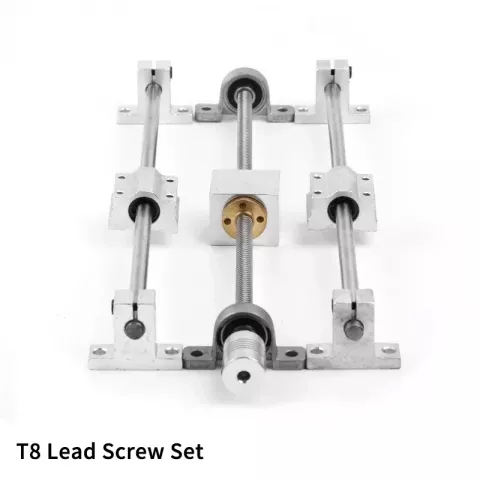 T8 Precision Lead Screw Assembly with SK8 Aluminum End Caps for 3D Printers