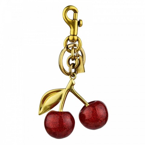 Sweet Red Cherry Keychain Charm for Women Handbags, EVA Material, Bohemian Style H250217