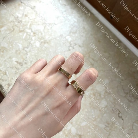 Luxury Classic Diamond Band Ring for Women, High-Quality Gold & Silver Jewelry, Engagement Gift