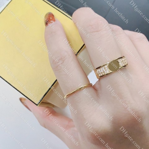 Luxury Classic Diamond Band Ring for Women, High-Quality Gold & Silver Jewelry, Engagement Gift