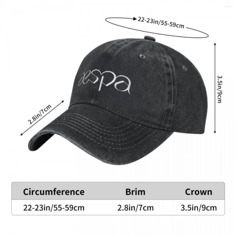 Kpop Logo Snapback Cap for Unisex - Aespas Ball Caps