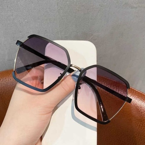 Sunglasses H25318 - Trendy Korean Style Large Frame Men's Sunglasses