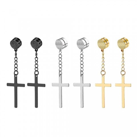WKOUD Unisex Punk Strong Magnetic Ear Stud Set for Men - Non-Piercing Earrings