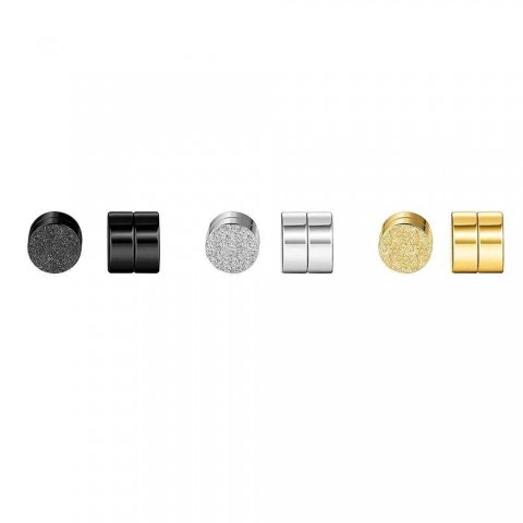 WKOUD Unisex Punk Strong Magnetic Ear Stud Set for Men - Non-Piercing Earrings
