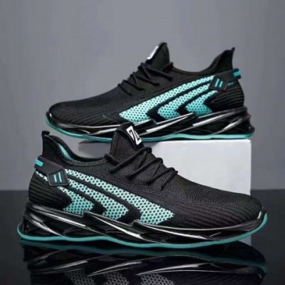 Breathable Lace-Up Leather Running Shoes for Men 805b0