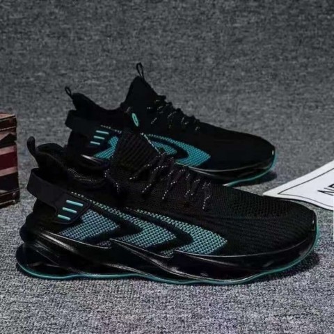 Breathable Lace-Up Leather Running Shoes for Men 805b0