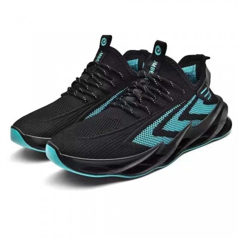 Breathable Lace-Up Leather Running Shoes for Men 805b0