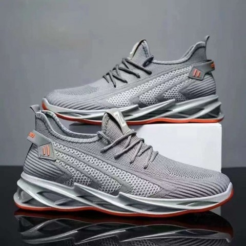 Breathable Lace-Up Leather Running Shoes for Men 805b0