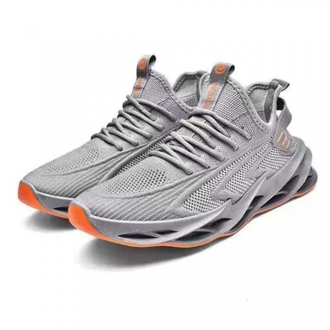 Breathable Lace-Up Leather Running Shoes for Men 805b0