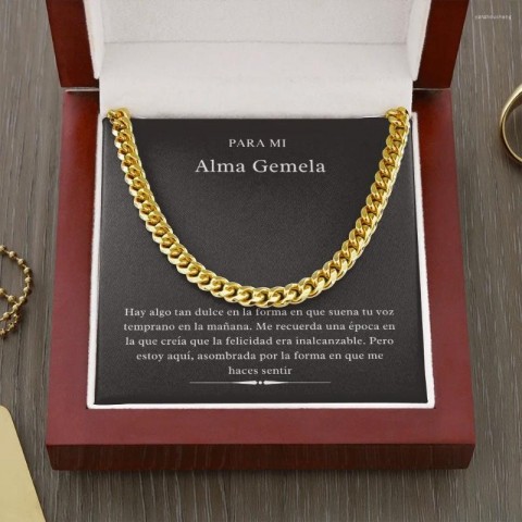 Chains Alma Gemela Cuban Link Necklace for Cool Men | Unique Gift for Boys