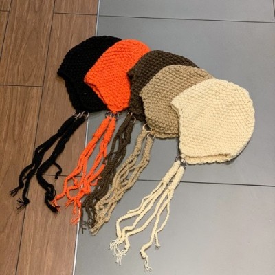 Winter Women's Skull Cap Beanie - Thick Cotton Hat with Adjustable Strap