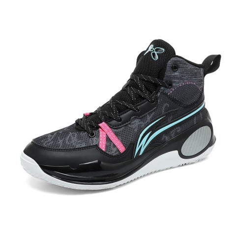 Comfortable Men's High Cut Basketball Casual Running Shoes with Non-Slip Sole