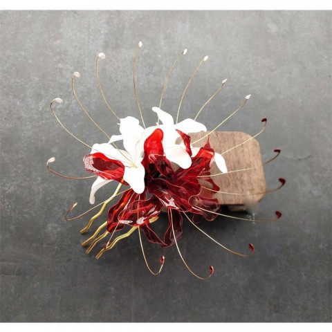 LALAVARA Handmade Floral Hanfu Hair Accessory - Women Girls Chinese Style Barrettes
