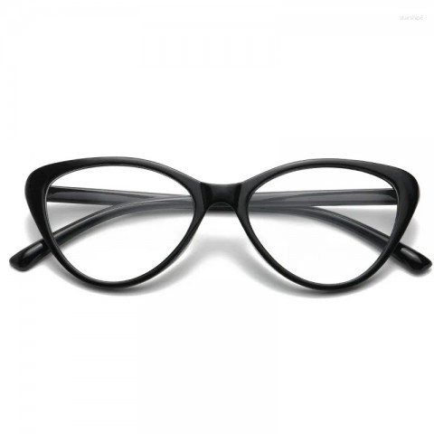 Cat Eye Sunglasses for Women Anti-Blue Light Fashion Retro Flat Frames Khaki